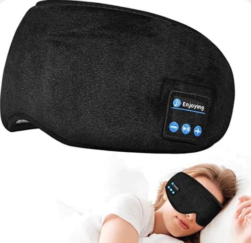 Máscara para Dormir/Relaxar com Fone de ouvido Bluetooth e Bloqueio de Luz e Ruídos